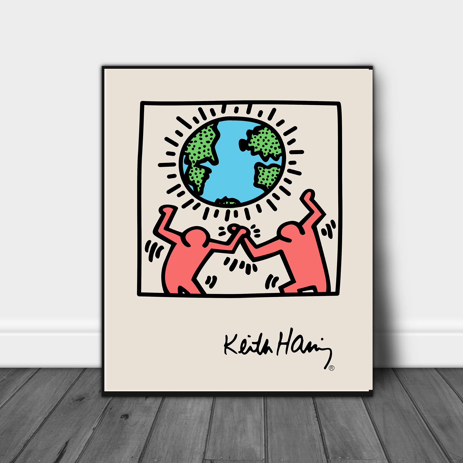 Keith Haring World Art Print